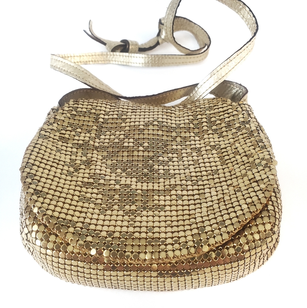 Whiting and Davis Gold Mesh Night Bag, Like New, Vintage - Picture 2 of 16